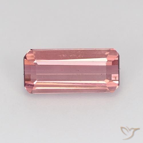 1.65ct Natural Rosa chiclete Turmalina, Corte Esmeralda, VVS-VS