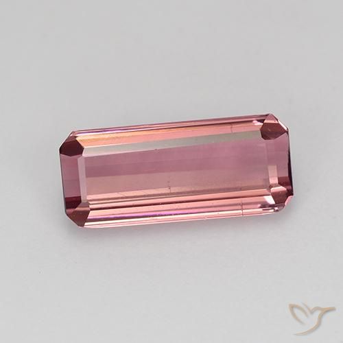 1.51ct Natural Luz rosa Turmalina, Corte Esmeralda, VVS