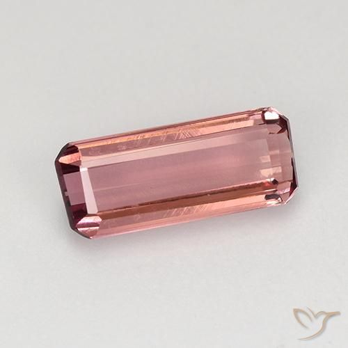 Turmalina ponche de frutas vermelhas Natural 1.26ct, Corte Octógono / Esmeralda, VVS