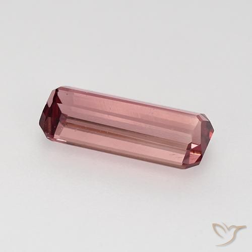 Turmalina ponche de frutas vermelhas Natural 1.26ct, Corte Octógono / Esmeralda, VVS