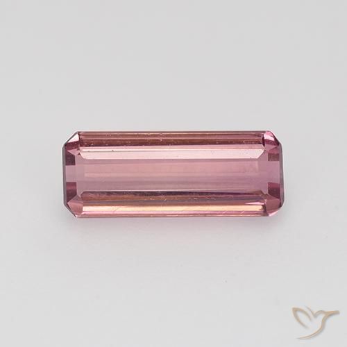 1.06ct Natural Chiclete rosa claro Turmalina, Corte Esmeralda, VVS