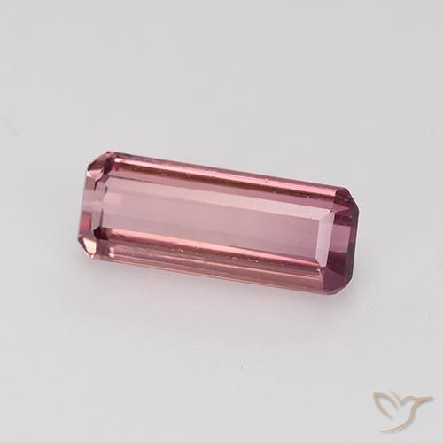 Turmalina Chiclete rosa claro Natural 1.06ct, Corte Octógono / Esmeralda, VVS