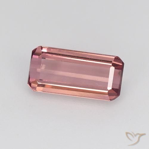 Turmalina Laranja Rosa Natural 1.32ct, Corte Octógono / Esmeralda, VVS