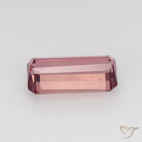 Turmalina Laranja Rosa Natural 1.32ct, Corte Octógono / Esmeralda, VVS