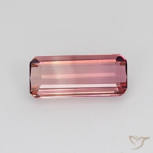 1.18ct Natural rosa médio Turmalina, Corte Esmeralda, VVS