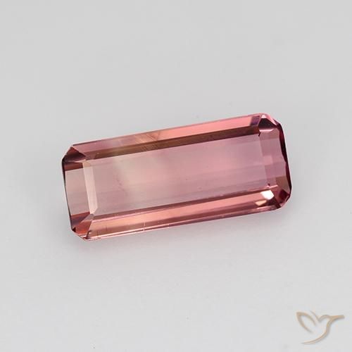 Turmalina rosa médio Natural 1.18ct, Corte Octógono / Esmeralda, VVS