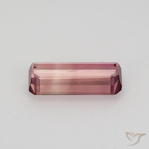 Turmalina rosa médio Natural 1.18ct, Corte Octógono / Esmeralda, VVS