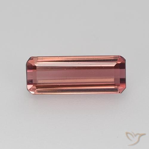 1.56ct Natural rosa avermelhado Turmalina, Corte Esmeralda, VVS