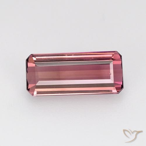 1.61ct Natural Roxo Rosa Turmalina, Corte Esmeralda, VVS