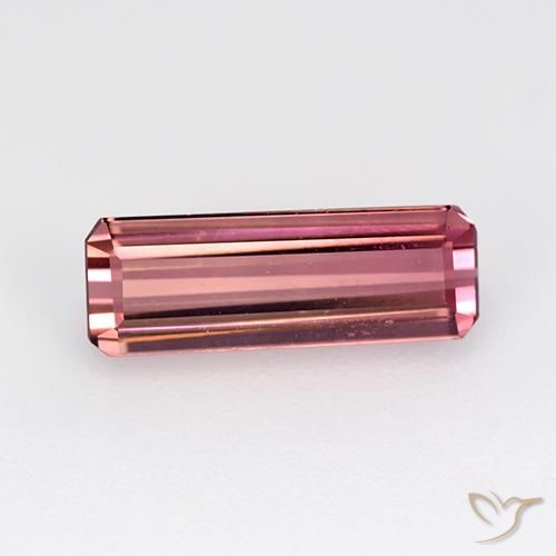 1.84ct Natural Rosa escuro Turmalina, Corte Esmeralda, VVS