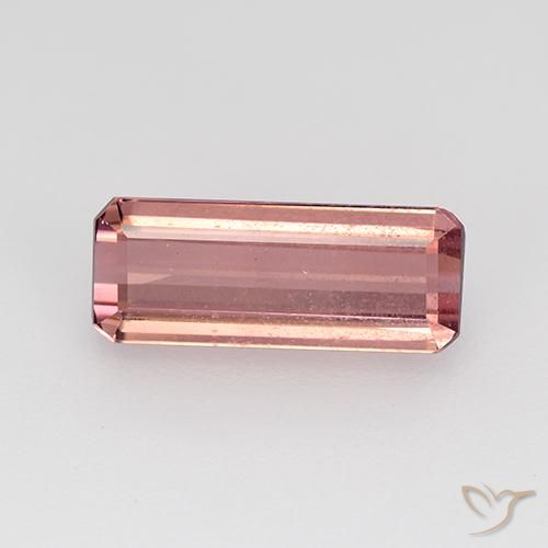 1.61ct Natural Laranja Rosa Turmalina, Corte Esmeralda, VS
