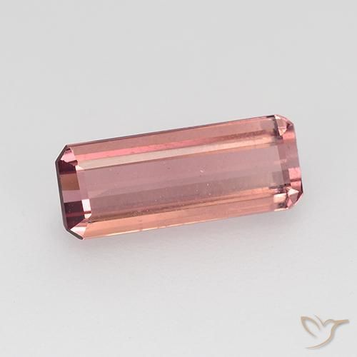 Turmalina Laranja Rosa Natural 1.61ct, Corte Octógono / Esmeralda, VS