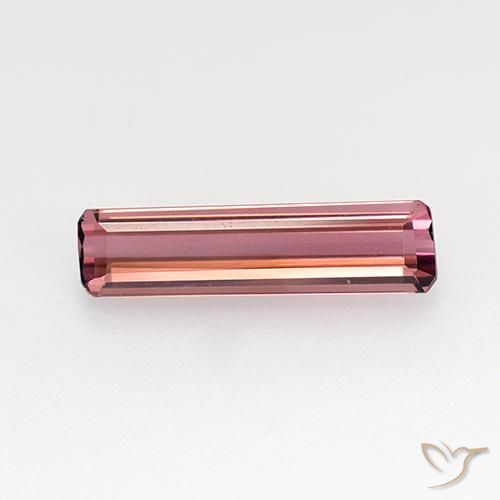 1.24ct Natural rosa médio Turmalina, Corte Esmeralda, VVS