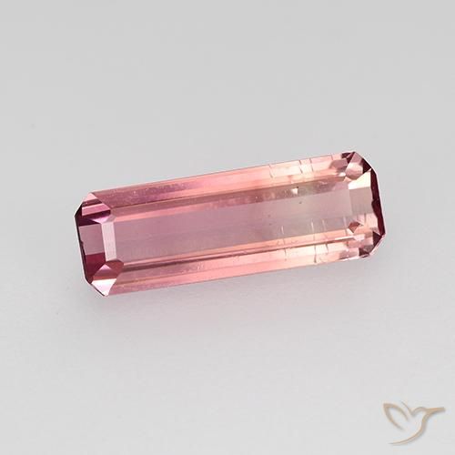 Turmalina Rosa choque claro Natural 1.25ct, Corte Octógono / Esmeralda, VVS