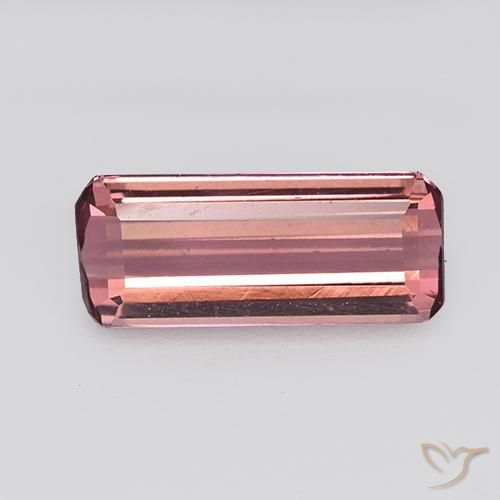 1.10ct Natural Laranja Rosa Turmalina, Corte Esmeralda, VVS