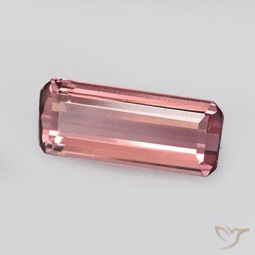 Turmalina Laranja Rosa Natural 1.10ct, Corte Octógono / Esmeralda, VVS