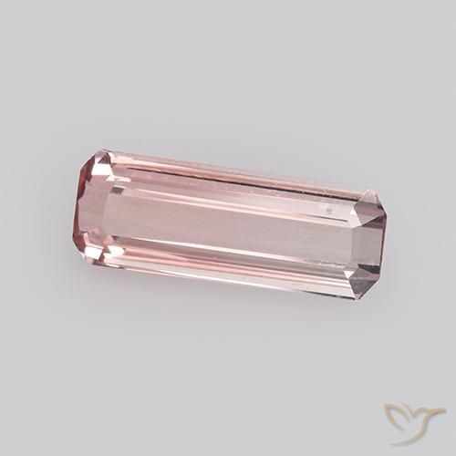 1.17ct Natural Rosa Chiclete Claro Turmalina, Corte Esmeralda, VVS