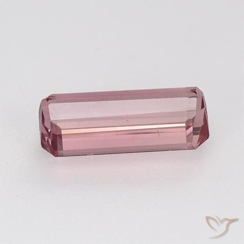Turmalina Rosa choque claro Natural 1.54ct, Corte Octógono / Esmeralda, VVS