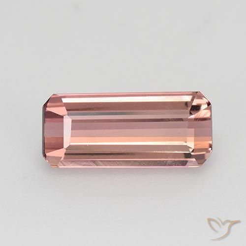 1.26ct Natural rosa médio Turmalina, Corte Esmeralda, VVS