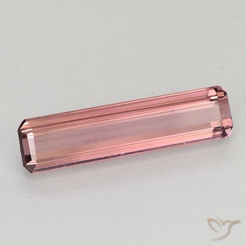 Turmalina Rosa escuro Natural 1.24ct, Corte Octógono / Esmeralda, VVS-VS