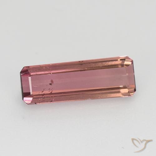 1.62ct Natural Laranja Rosa Turmalina, Corte Esmeralda, VS-SI