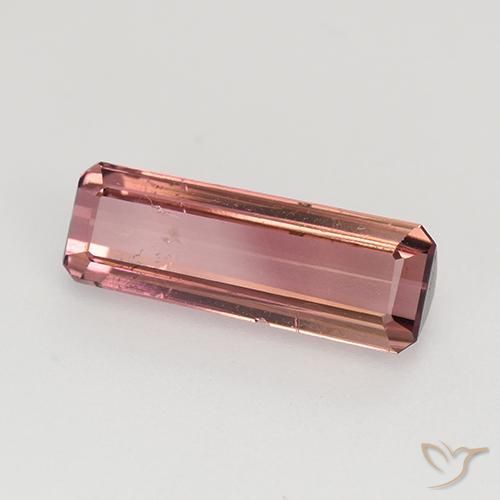 Turmalina Laranja Rosa Natural 1.62ct, Corte Octógono / Esmeralda, VS-SI