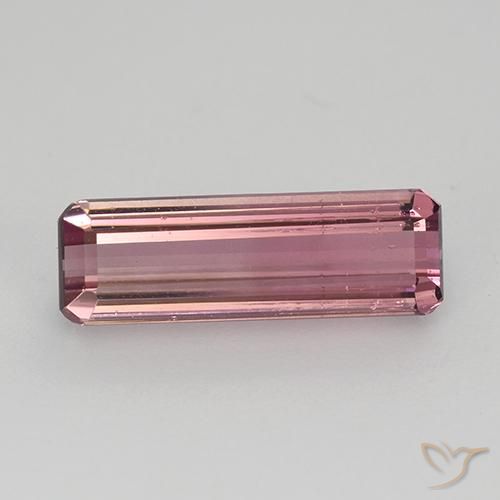 1.70ct Natural rosa avermelhado Turmalina, Corte Esmeralda, VS