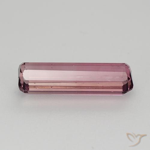 Turmalina rosa avermelhado Natural 1.70ct, Corte Octógono / Esmeralda, VS