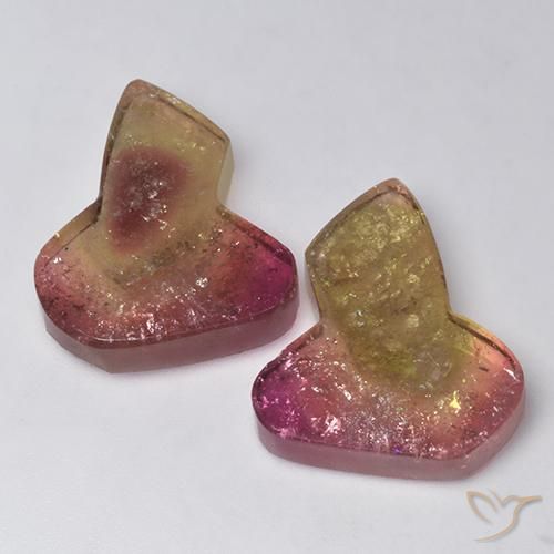Pedras preciosas de Turmalina bicolor natural de 33.04 ct, Chique, Transparente