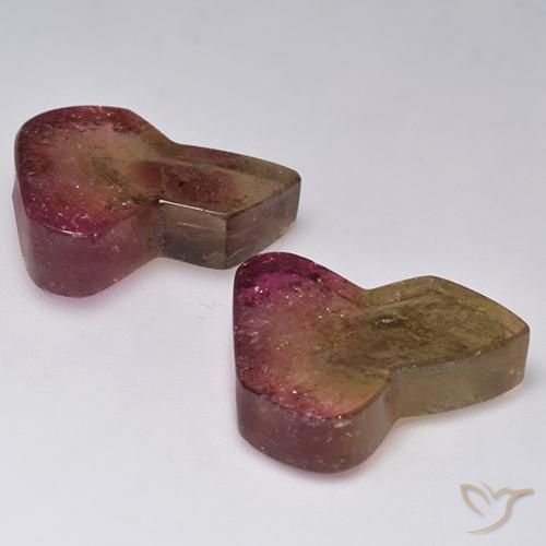 Pedras preciosas de Turmalina bicolor natural de 33.04 ct, Chique, Transparente