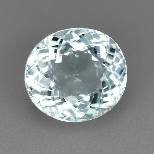 Turmalina Azul Esverdeado Claro Natural 2.76ct, Corte Oval, VVS