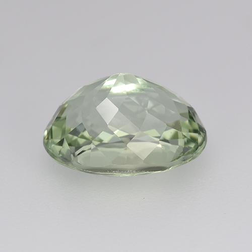 Turmalina verde sábio claro natural 3,55ct, corte oval, VVS-VS