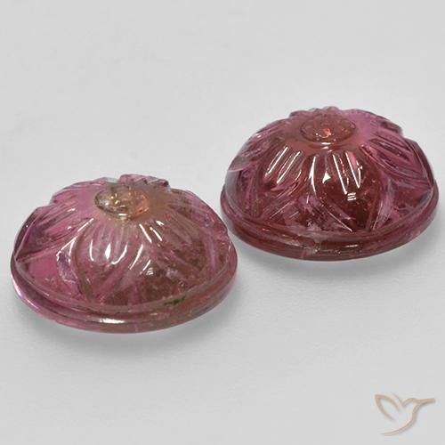Pedras preciosas de Turmalina Rosa escuro natural de 13.03 ct, Flor cortada, Transparente