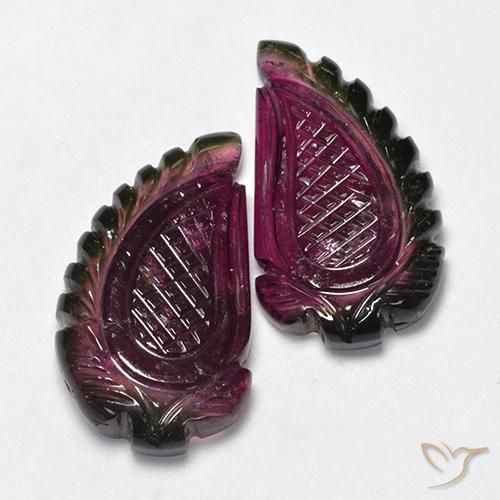Pedras preciosas de Turmalina Roxo escuro natural de 26.81 ct, Chique, Translúcido