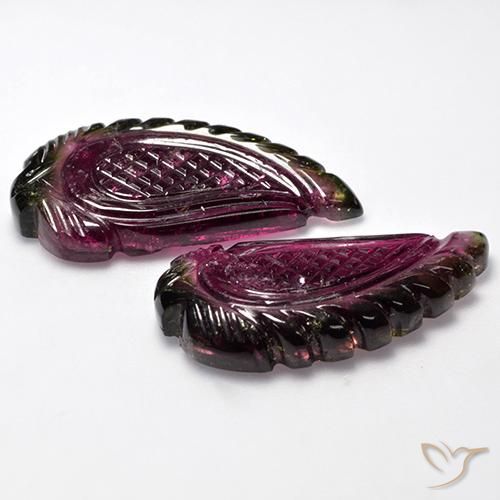 Pedras preciosas de Turmalina Roxo escuro natural de 26.81 ct, Chique, Translúcido