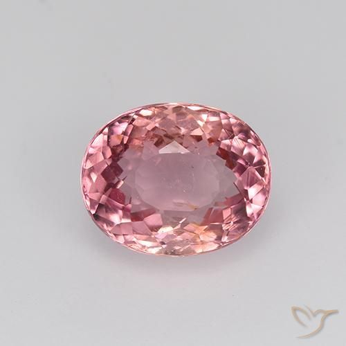 1.54ct Natural Rosa quente Turmalina, oval, VVS-VS