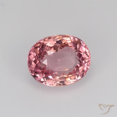 Turmalina Rosa quente Natural 1.54ct, oval, VVS-VS