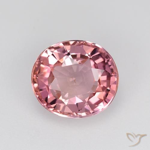 1.68ct Natural Rosa quente Turmalina, oval, VVS-VS, Photo A