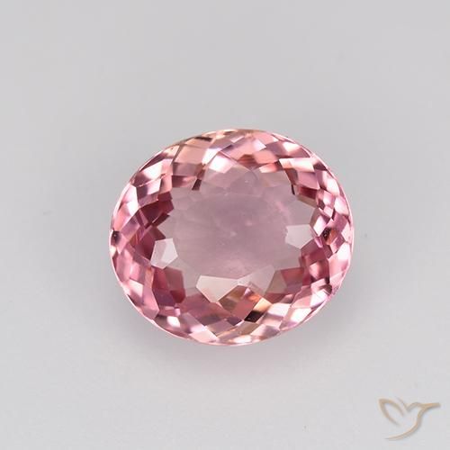 1.38ct Natural Rosa choque claro Turmalina, oval, VVS-VS