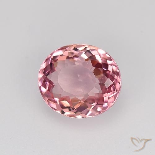 Turmalina Rosa choque claro Natural 1.38ct, oval, VVS-VS