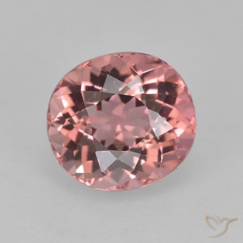1.53ct Natural Luz rosa Turmalina, oval, VVS