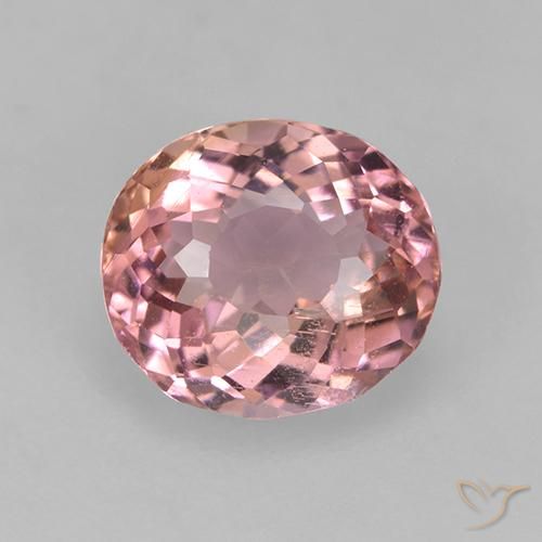 1.63ct Natural Rosa choque claro Turmalina, oval, VS