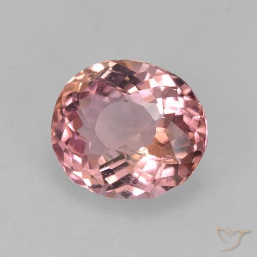 Turmalina Rosa choque claro Natural 1.63ct, oval, VS