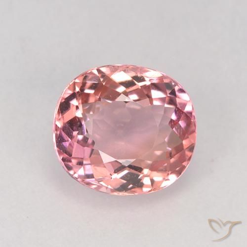1.61ct Natural Luz rosa Turmalina, oval, VVS-VS