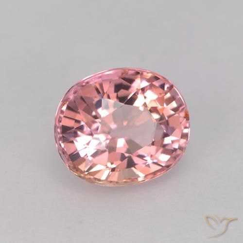 Turmalina Luz rosa Natural 1.32ct, oval, VVS-VS