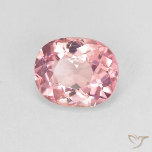 Turmalina Chiclete rosa claro Natural 1.32ct, oval, VVS-VS