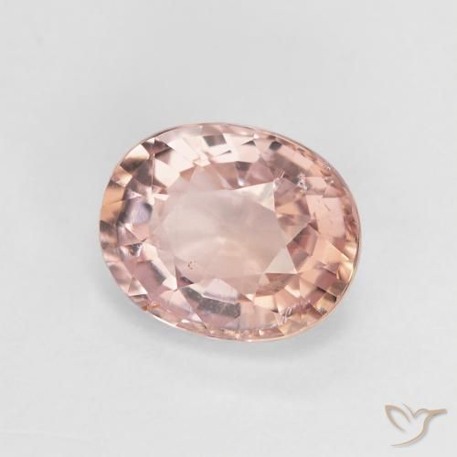 Turmalina vermelho indiano Natural 1.61ct, oval, VS