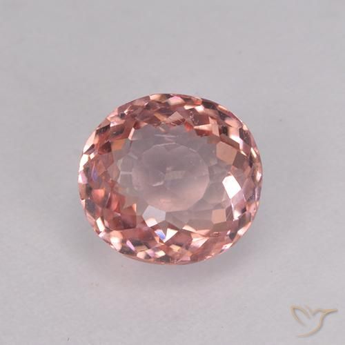 1.67ct Natural Laranja Rosa Turmalina, oval, VVS-VS