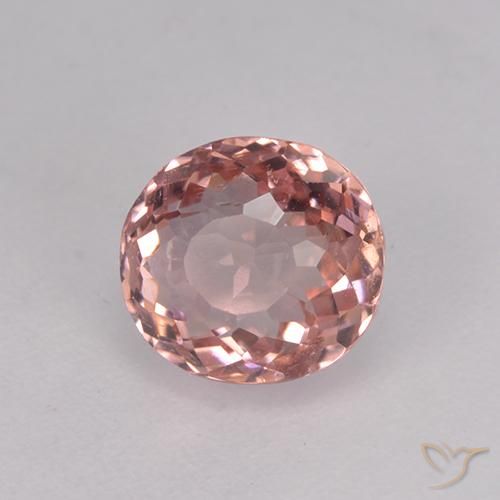 Turmalina Laranja Rosa Natural 1.67ct, oval, VVS-VS