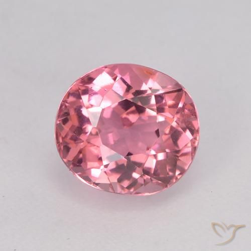 1.33ct Natural Tom rosa quente Turmalina, oval, VVS